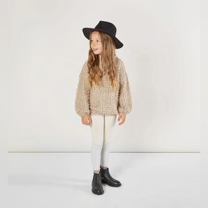 Rylee + Cru Oat Slouchy Sweater NWT 6-7 YO